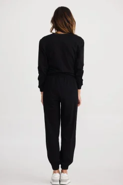 Home Love Goodwood Zip Sweat - Black