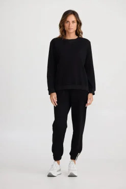 Home Love Goodwood Zip Sweat - Black