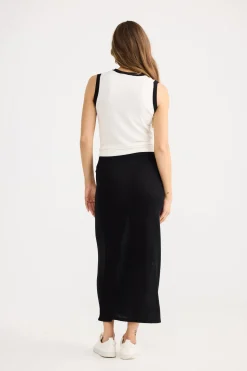 Home Love Ruthie Knit Skirt - Black