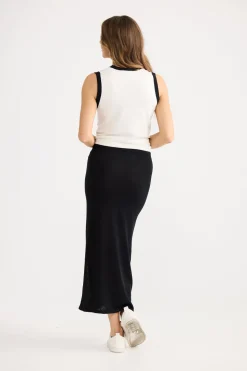 Home Love Ruthie Knit Skirt - Black