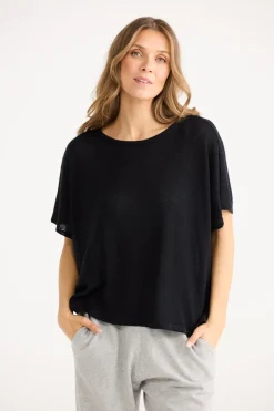 Home Love Ruthie Knit Top - Black