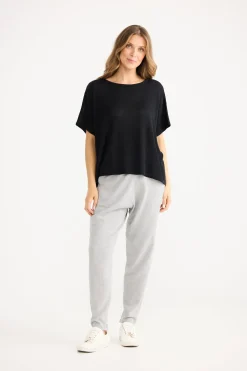 Home Love Ruthie Knit Top - Black