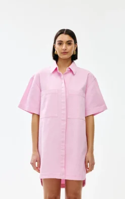 Kinney Freya Dress - Blush Washed Denim