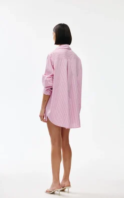 Kinney Riley Shirt - Pink Pinstripe