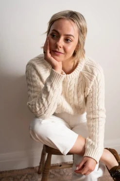 Maxted Soft Touch Cable Pullover - Ivory