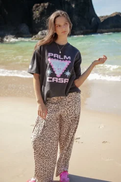 Palm Collective Barrel Pants - Leopard