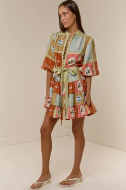 Palm Noosa Ruba Mini Dress - Maya Tile