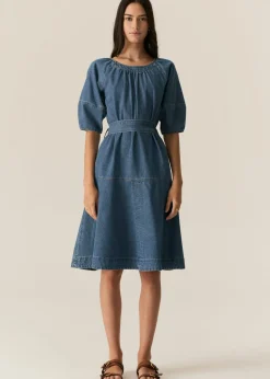 POL Carsen Dress - Denim Light Wash
