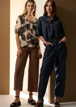 POL Odette Pant Belted - Chocolate