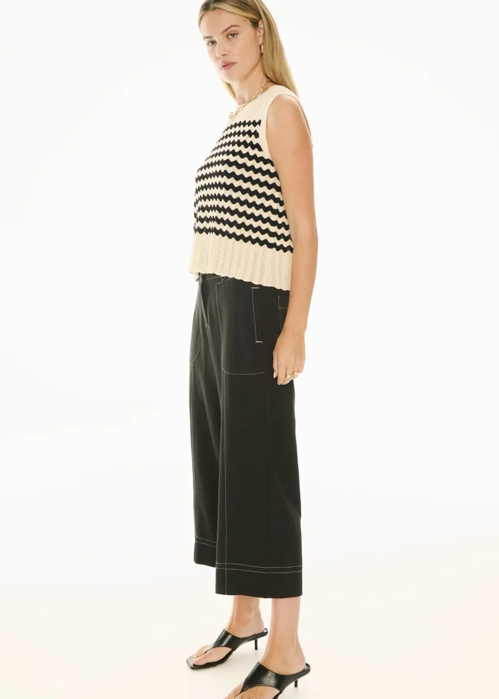 POL Oskar Crop Pant - Black