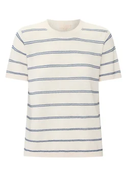 POL Sable Tee Stripe - Pebble/Blue