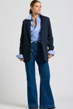 Shirty Boyfriend Shirt - Blue Stripe