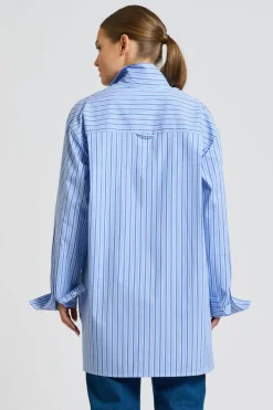 Shirty Boyfriend Shirt - Blue Stripe