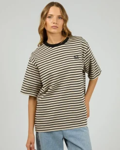 Silent Theory Foundation Stripe Tee - Black