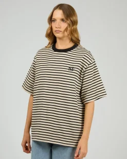 Silent Theory Foundation Stripe Tee - Black