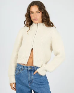 Silent Theory Leila Zip Thru Jumper - Chalk