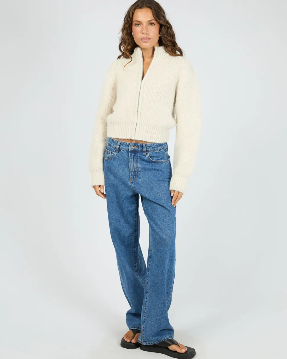 Silent Theory Leila Zip Thru Jumper - Chalk