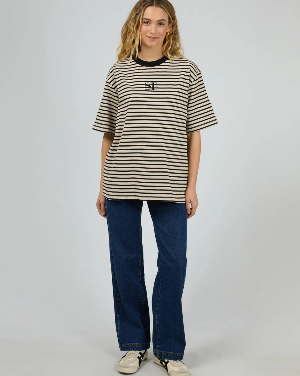 Silent Theory Luxe Stripe S/S Tee - Black