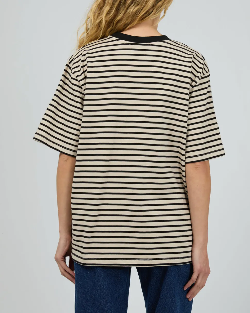 Silent Theory Luxe Stripe S/S Tee - Black