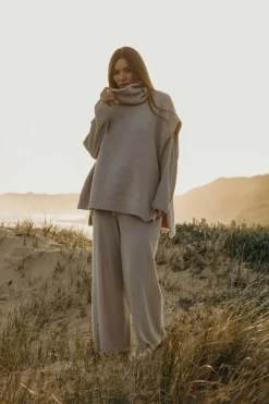 Talamaya Dreams Funnel Neck Tabard - Wheat