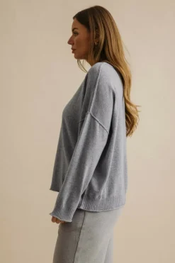 Talamaya Elevate Merino Cashmere Crew Pullover - Ocean
