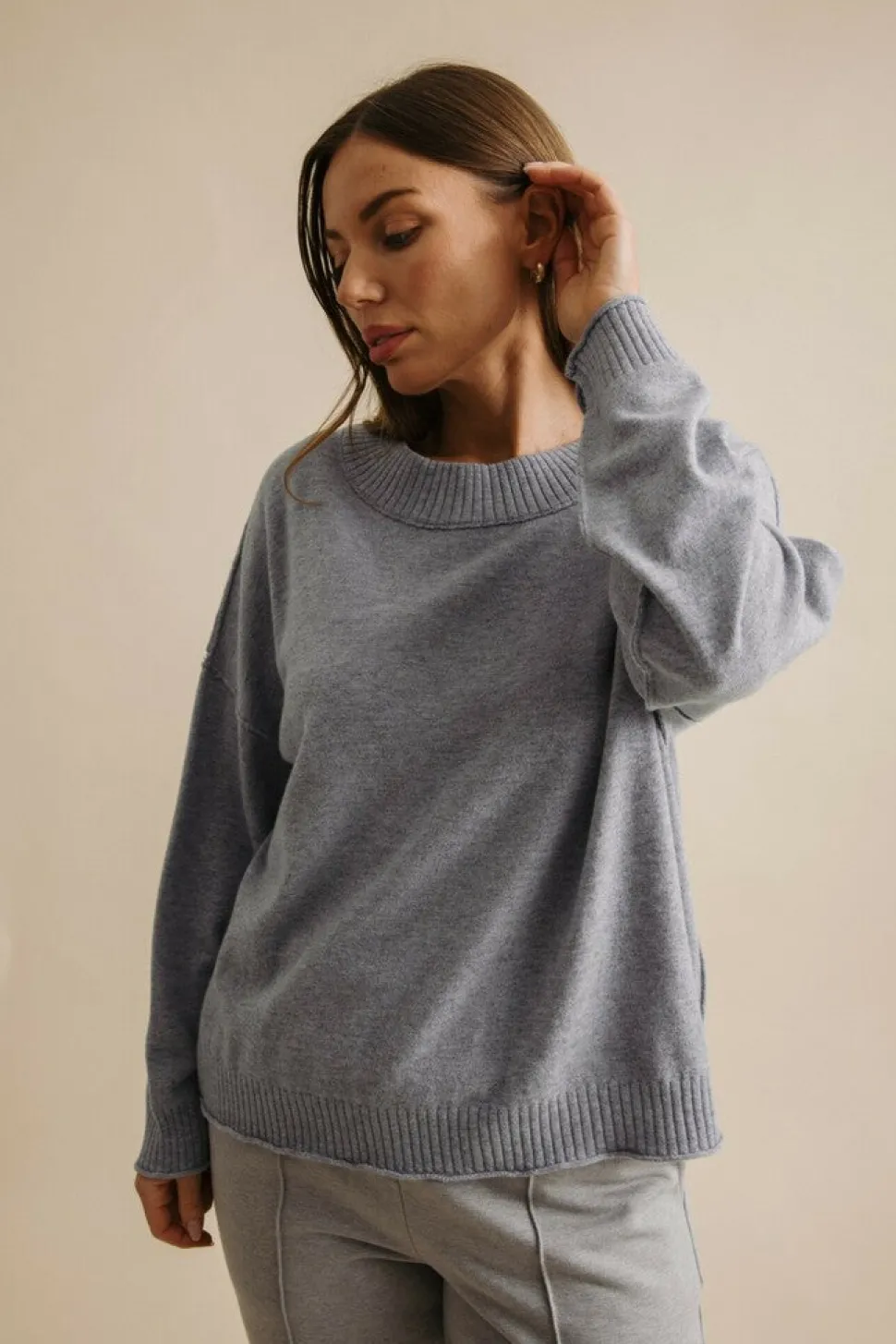 Talamaya Elevate Merino Cashmere Crew Pullover - Ocean