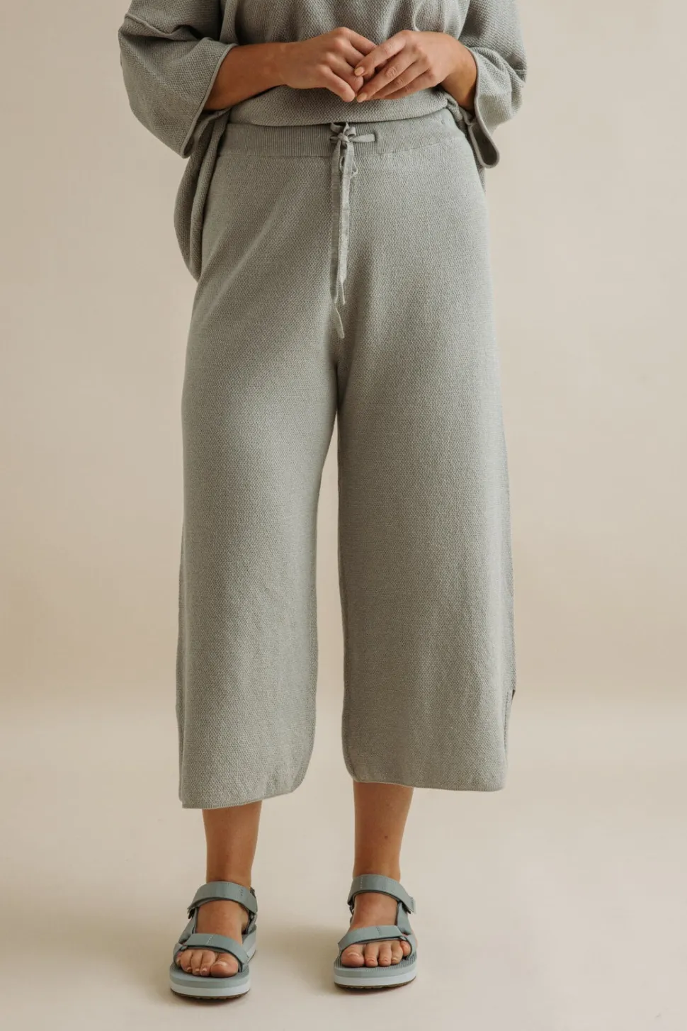 Talamaya Retreat Cotton Twist Pant - Thyme Combo