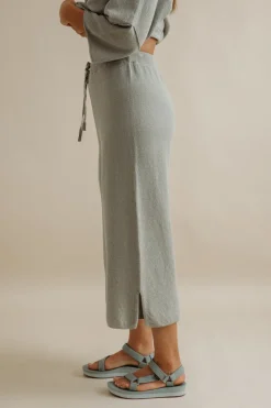 Talamaya Retreat Cotton Twist Pant - Thyme Combo