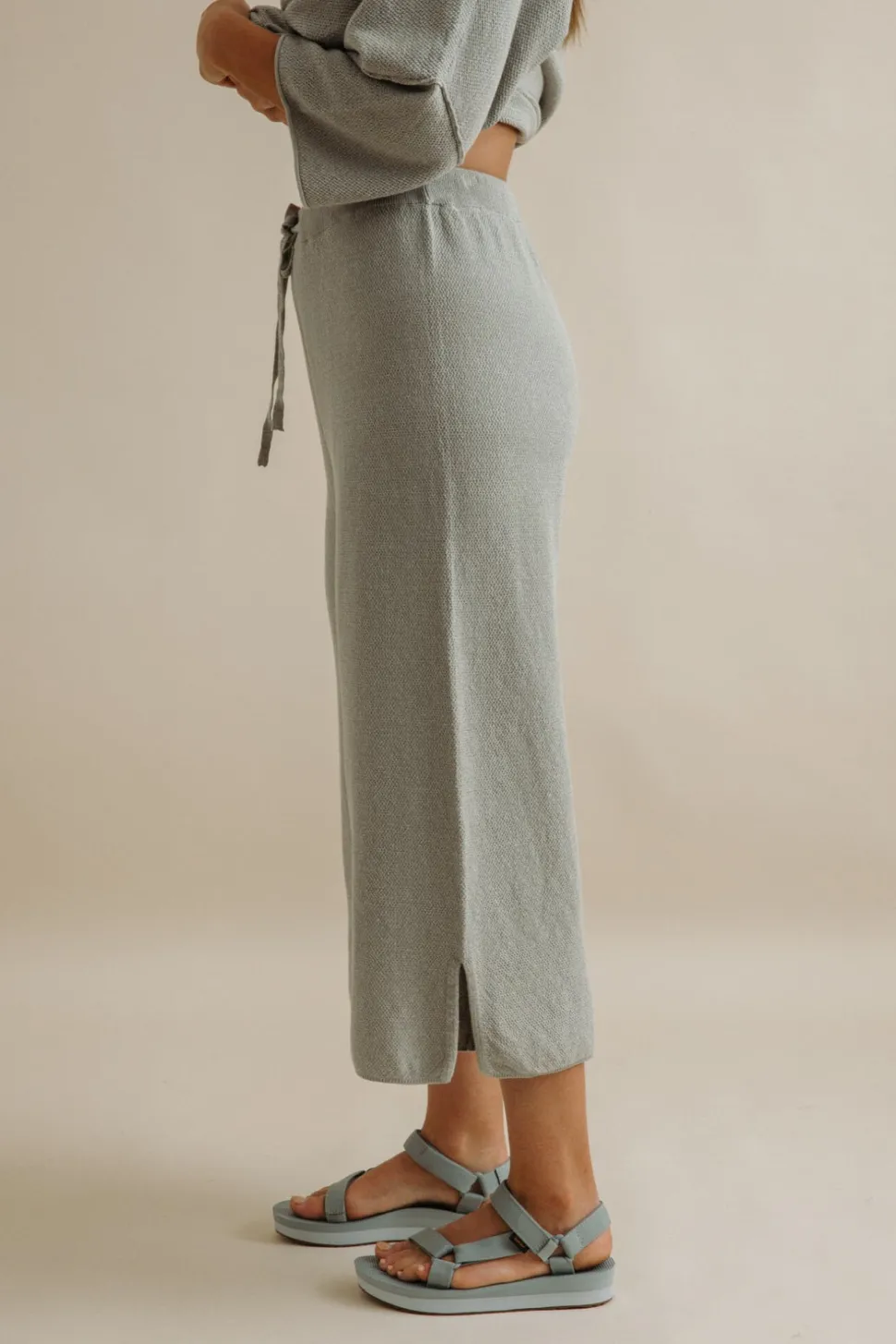 Talamaya Retreat Cotton Twist Pant - Thyme Combo
