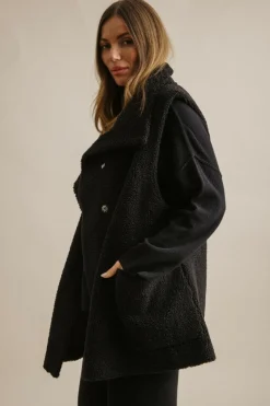 Talamaya Sherpa Cuddle Gillet - Noir