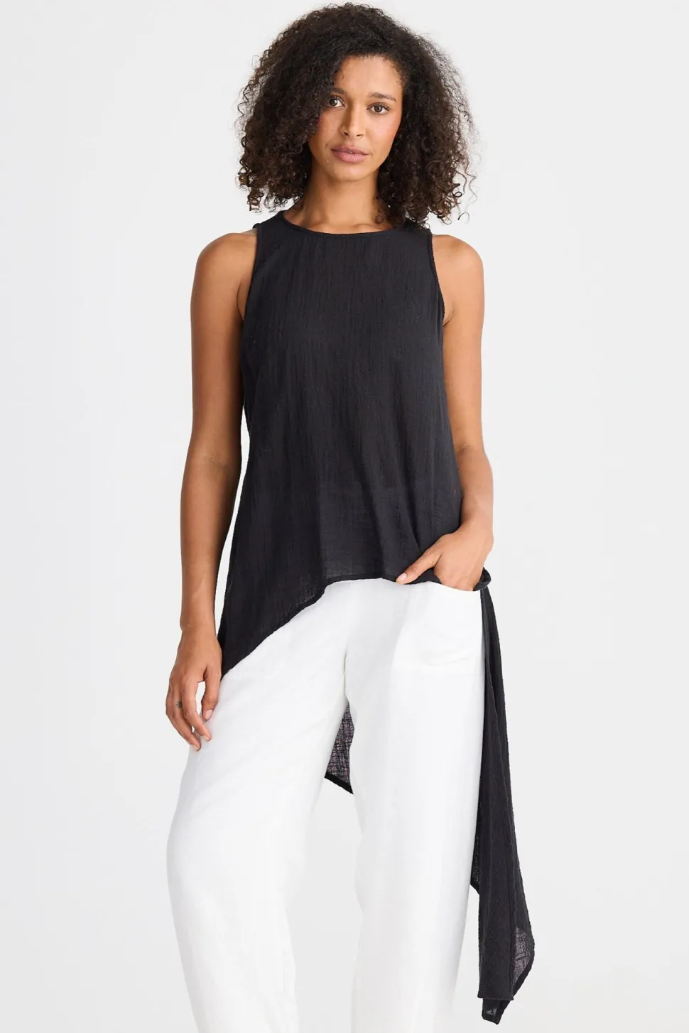 The Shanty Sicily Singlet - Black